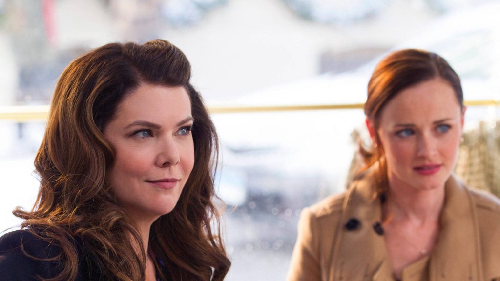 Gilmore Girls Lorelai and Rory wallpaper soft lighting nostalgic mother daughter bond image