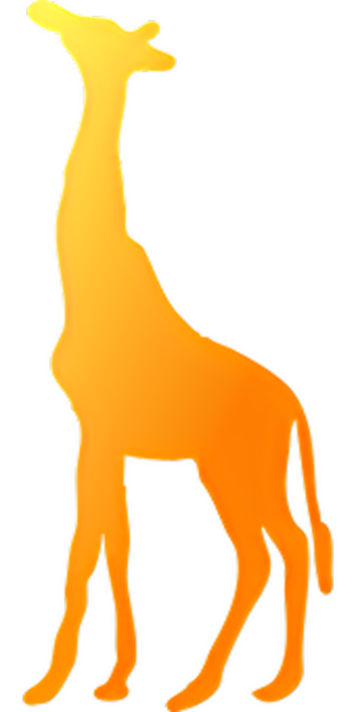 Vibrant Giraffe Silhouette Wallpaper with Warm Gradient Background