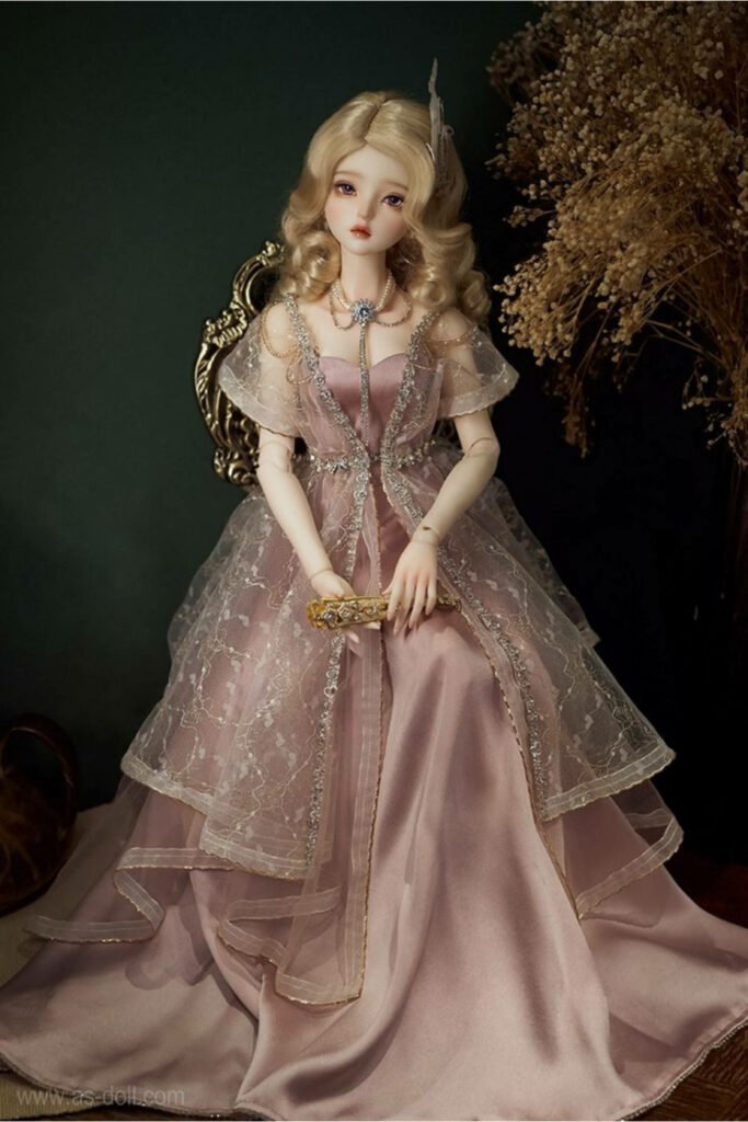 Barbie Doll: Glamour and Elegance on a Golden Throne Wallpaper
