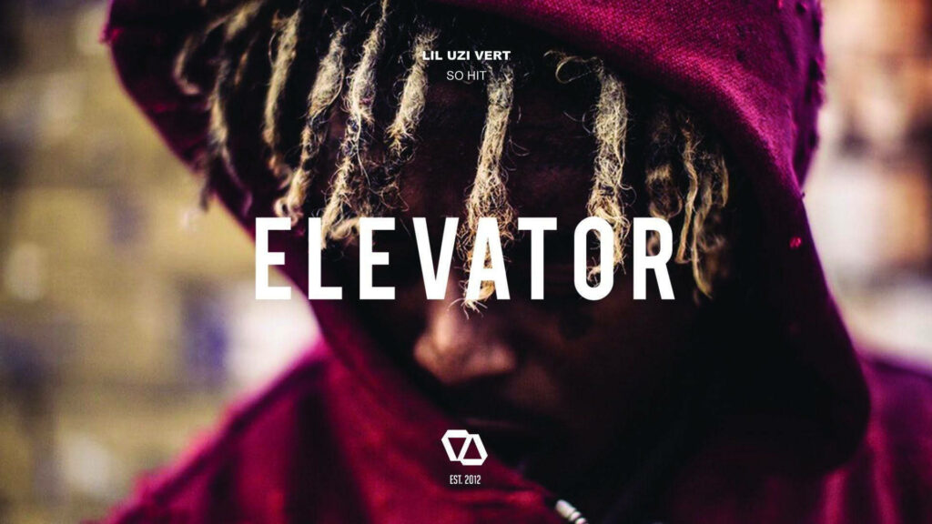 Glamorous Ascent: Lil Uzi Vert's Dazzling Elevator Entrance Emphasizing Tattoos and Jewelry Wallpaper