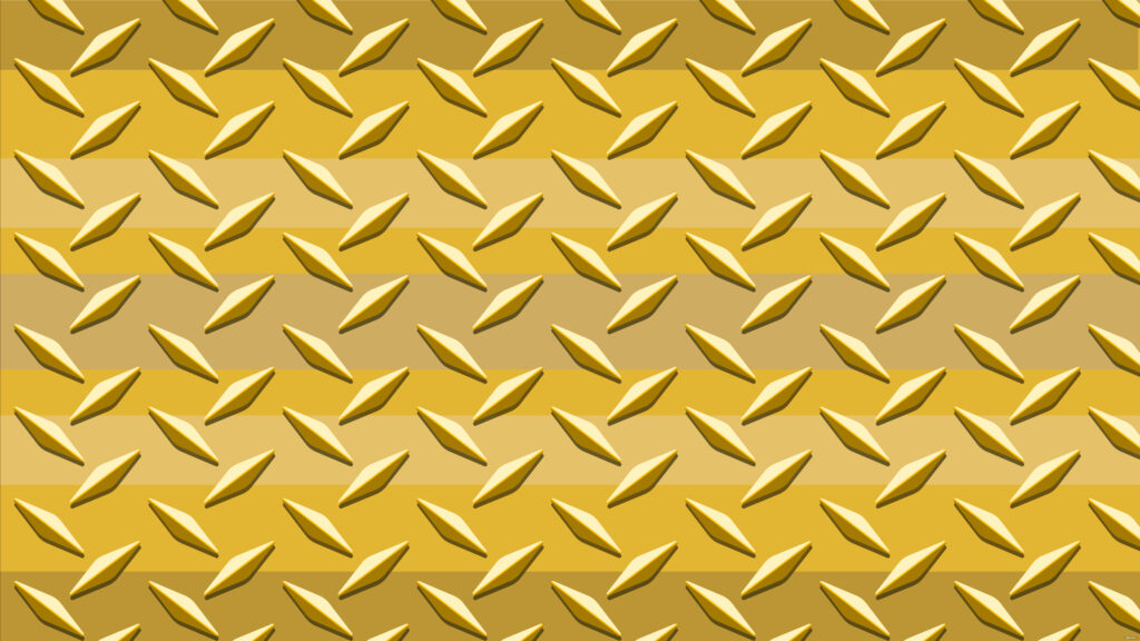 Shimmering Plains: A Captivating Steel Plate in Multifaceted Golden Hues as a Desktop Wallpaper