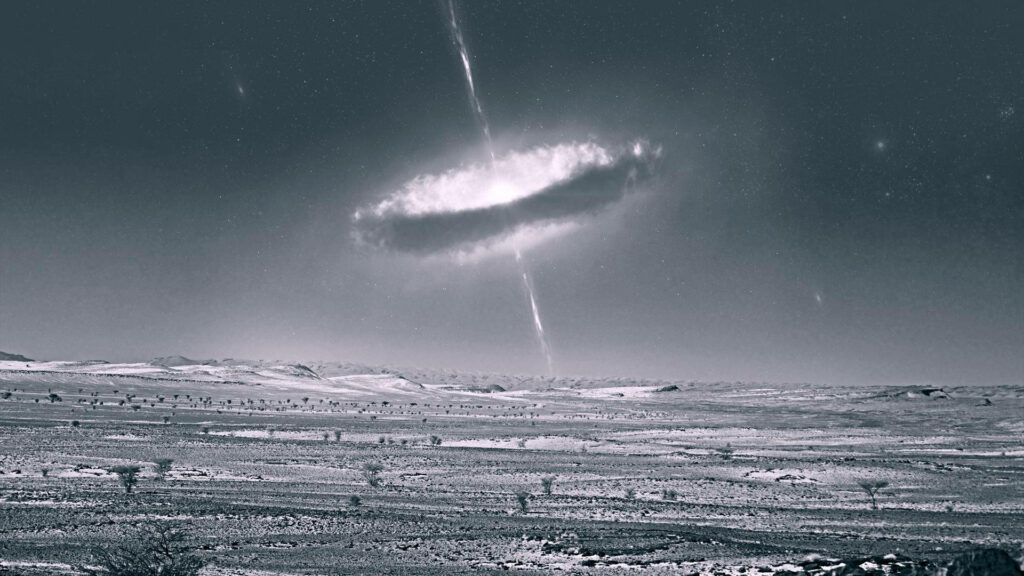 Celestial Cataclysm: Monochrome Marvel of a Stellar Explosion Wallpaper