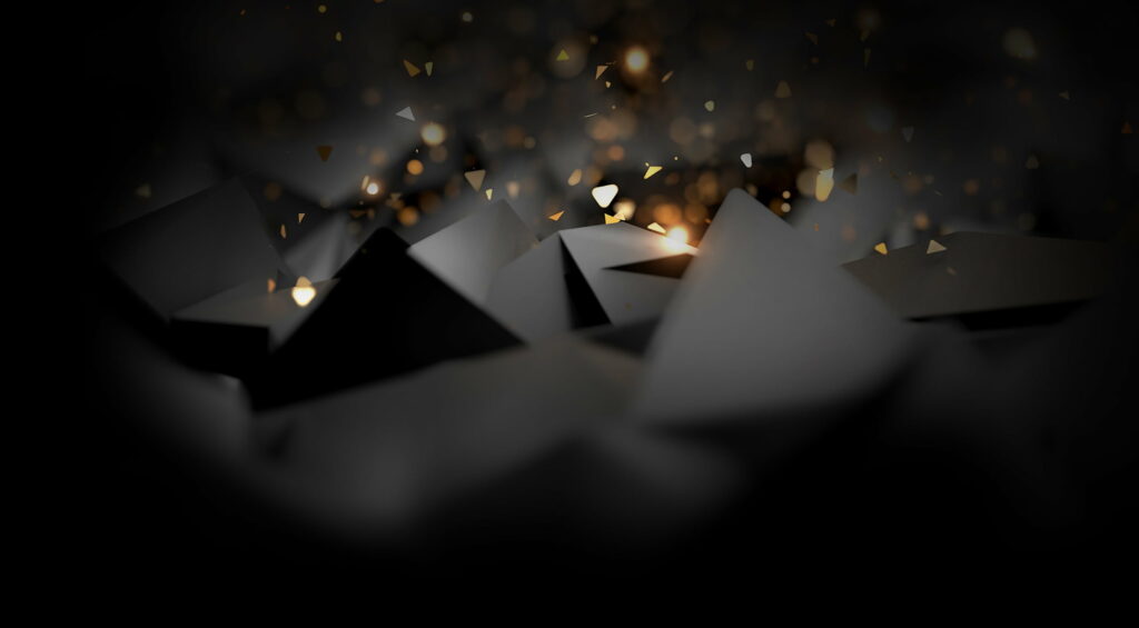 Gilded Sparks: A Captivating Black Ultra Abstract Design Wallpaper