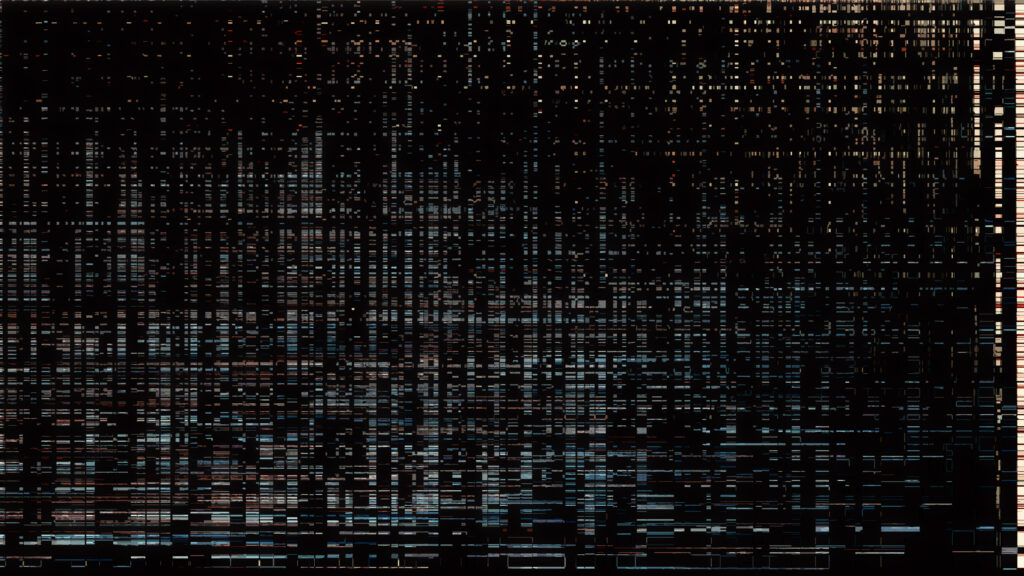 Dark Abstract Glitch Art Wallpaper with Intricate Textures
