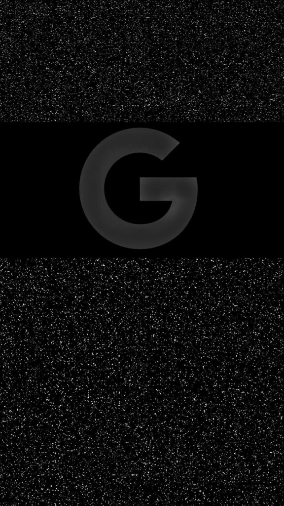 Dark Android Dazzle: Grayscale Google Logo Illuminated on Metallic Glittered Backdrop Wallpaper