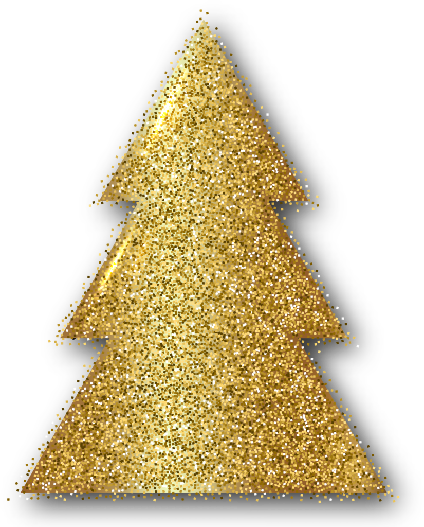 Shimmering Golden Christmas Tree Wallpaper - Festive & Elegant Design