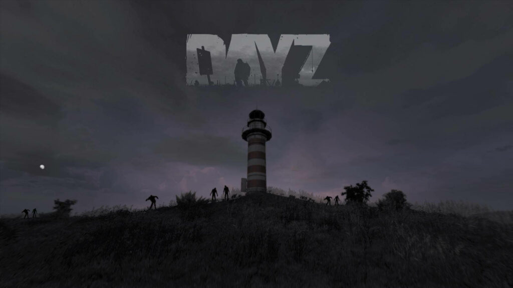 Dayz's Dismal Beacon: A Bleak Hilltop Lighthouse Beneath Moody Skies Wallpaper