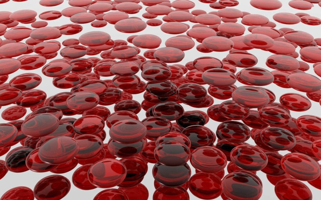 Glossy Red Spheres Wallpaper: High-Res 1920x1200 Background
