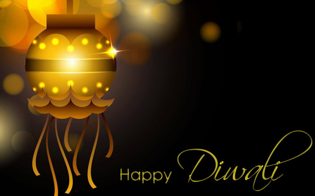 Radiance of Diwali: Illuminated Lanterns Illuminate Joy Wallpaper