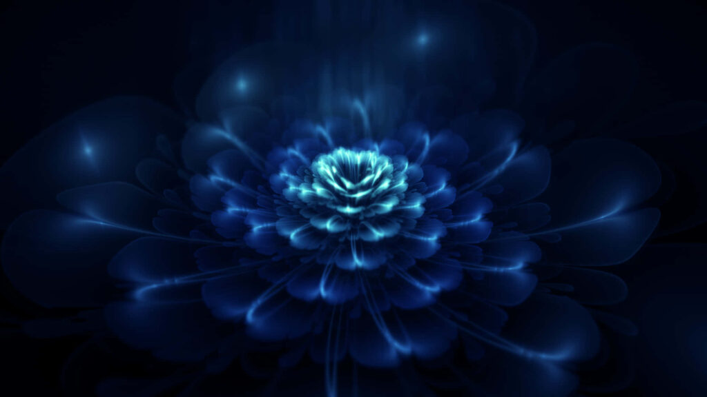 Glowing Blue Flower Wallpaper - Calming Spring Background