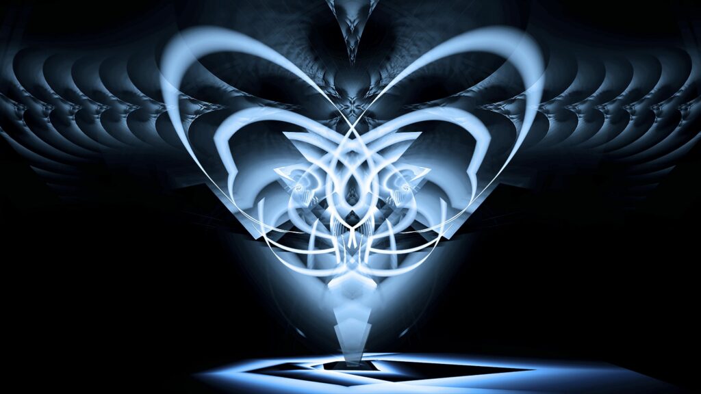 Mesmerizing Blue Fractal Wallpaper - 3840x2160 Abstract Design