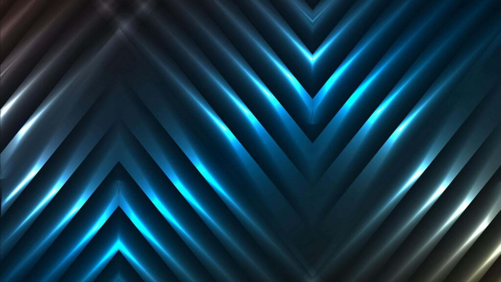Futuristic Metal Texture Wallpaper with Glowing Blue Diagonal Patterns