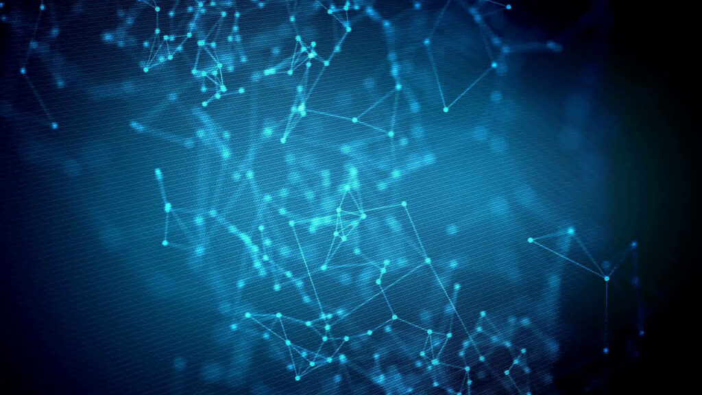 Glowing Blue Network Wallpaper: Digital Connectivity Design