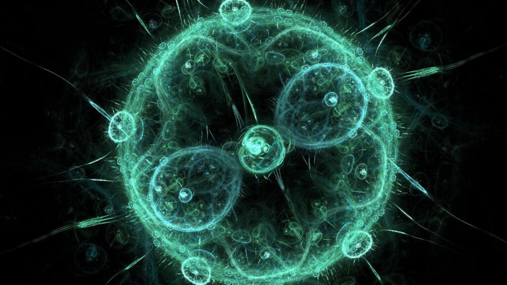 Stunning Ethereal Ball Wallpaper: Cosmic Abstract Design Background