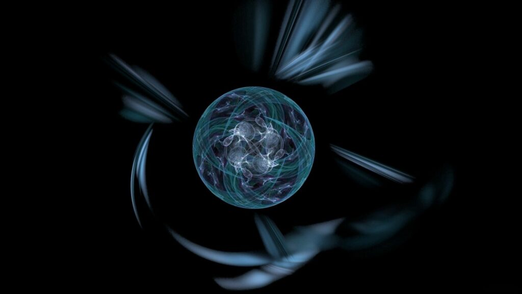 Intricate Glowing Ball Wallpaper: Mystical Dark Background