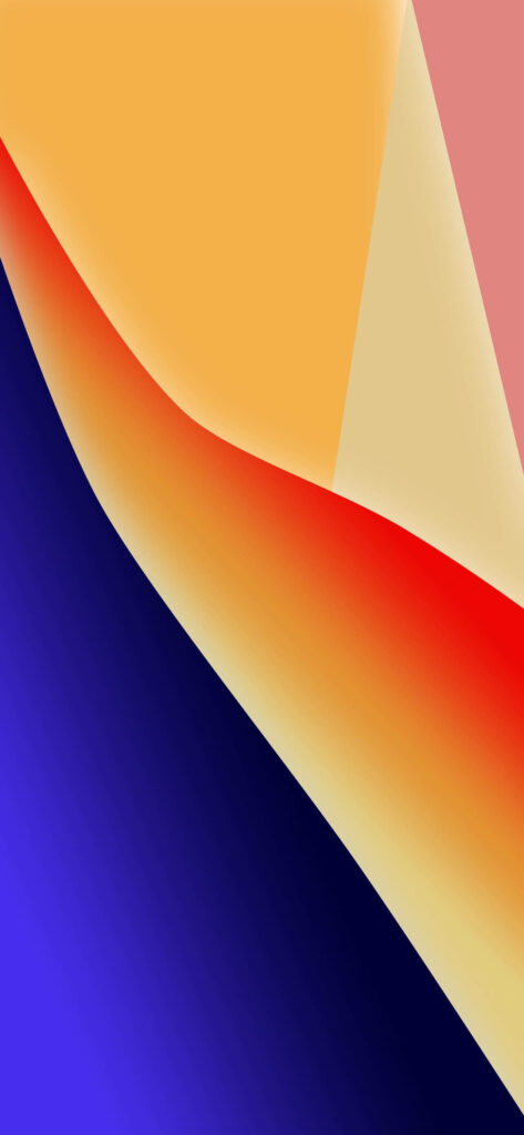 Vibrant Purple and Yellow Abstract Pattern: Eye-catching IOS 16 Wallpaper