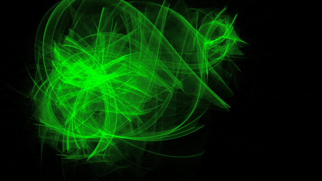 Glowing Serenity: Immersive 5K Wallpaper Displaying Vibrant Neon Lines on Black Background