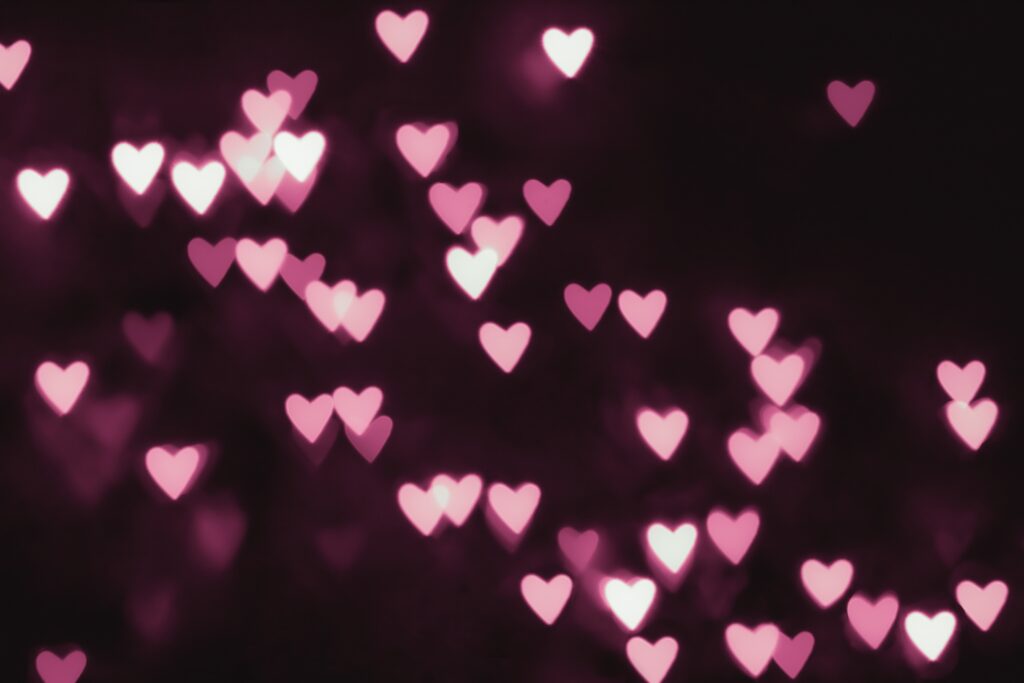 Neon Heart Abstract Wallpaper: Dreamy Romantic Background Design