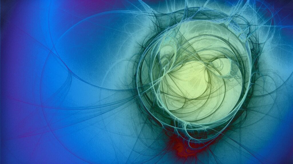 Glowing Orb Abstract Art Wallpaper - Ethereal Blue Background