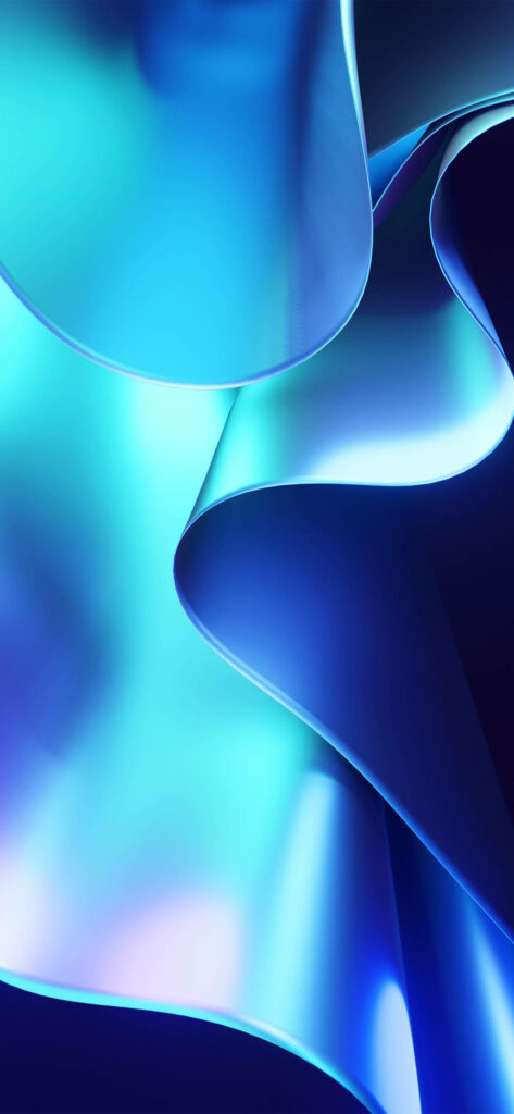 Mesmerizing Neon Blue Pathway: The Perfect iPhone 14 Pro Screensaver Wallpaper