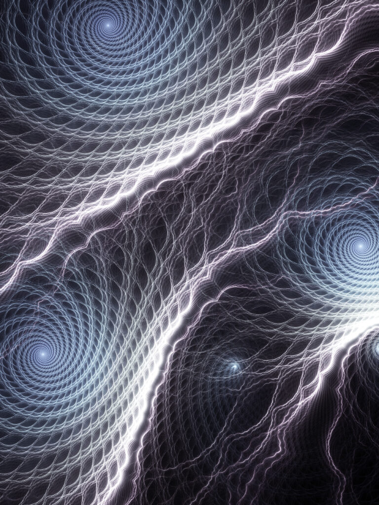 Mesmerizing 3600x4800 Abstract Fractal Wallpaper with Glowing Spirals