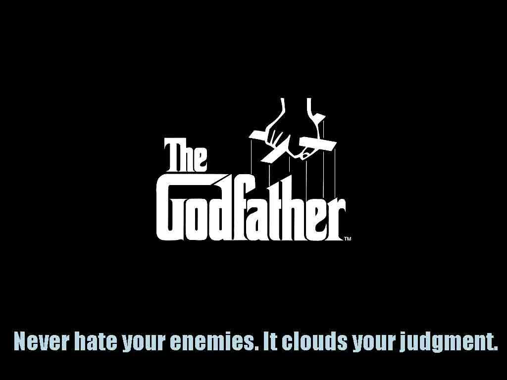 Godfather Wallpaper: Iconic Logo & Quote on Dark Background