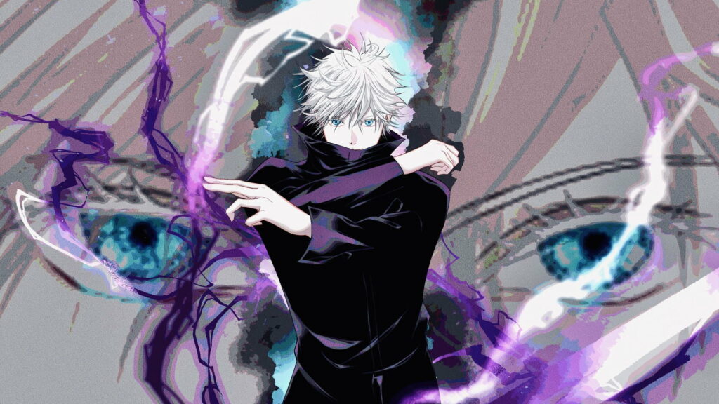 Gojo Satoru: The Supreme Cursed-User Unleashed - HD Wallpaper for the Ultimate Gojo Satoru Fans!
