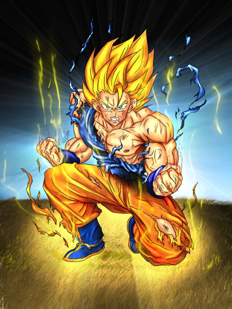 Epic Goku Super Saiyan Wallpaper: Radiant Power & Dynamic Background