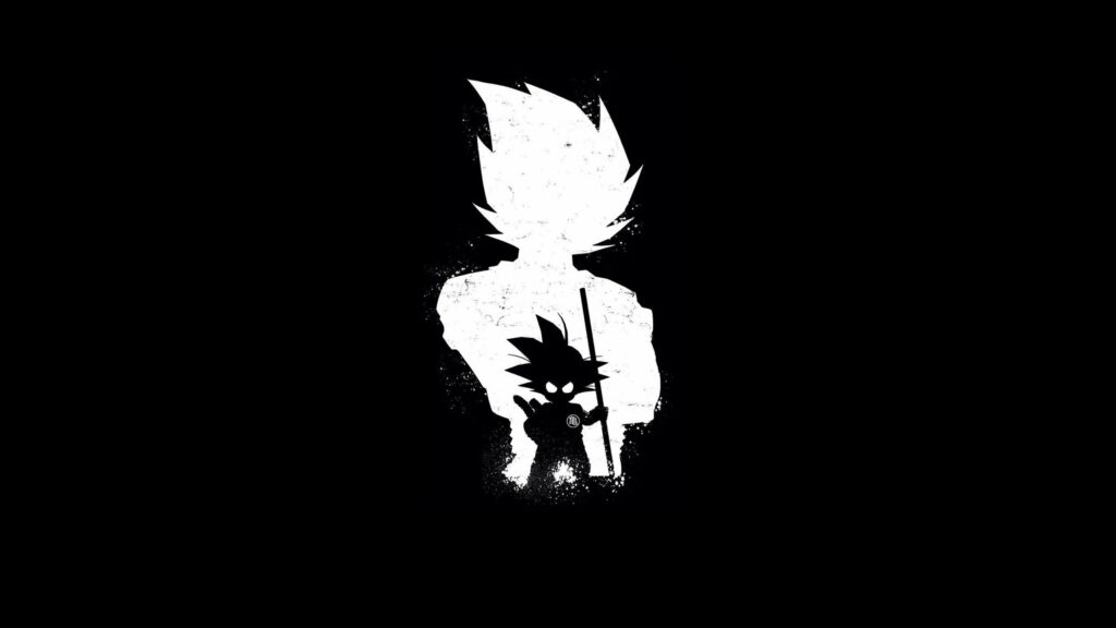 Dark Goku: A BlackElevated Anime Wallpaper Background Photo