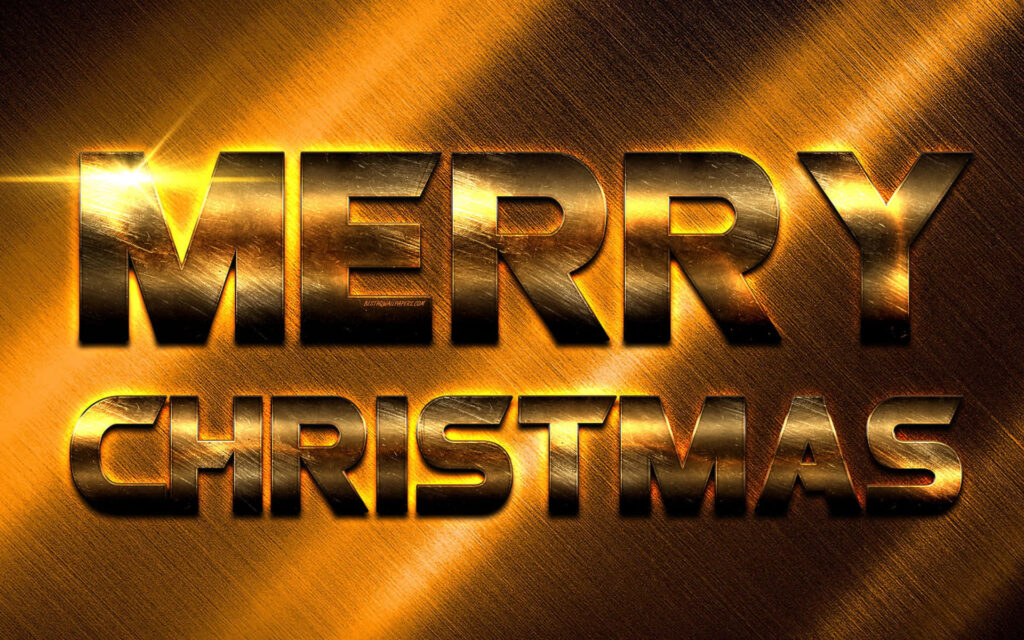 Sparkling Gold Christmas Wallpaper for Festive Cheer