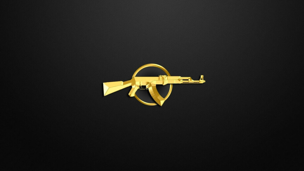 Golden Arsenal: HD CS:GO AK-47 Wallpaper with Stunning Creative Design in High Quality