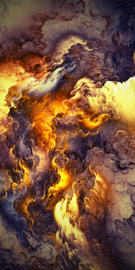Vibrant Golden Cloud Abstract HD Wallpaper for Dynamic Background