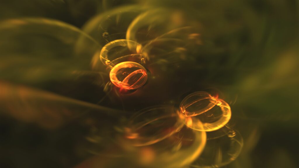 Abstract Golden Rings Wallpaper - Ethereal 3840x2160 Background