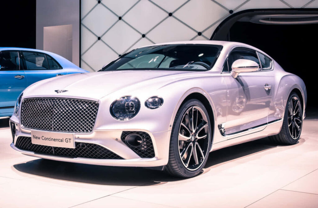 White All New Bentley Continental GT Sports Car Background Wallpaper