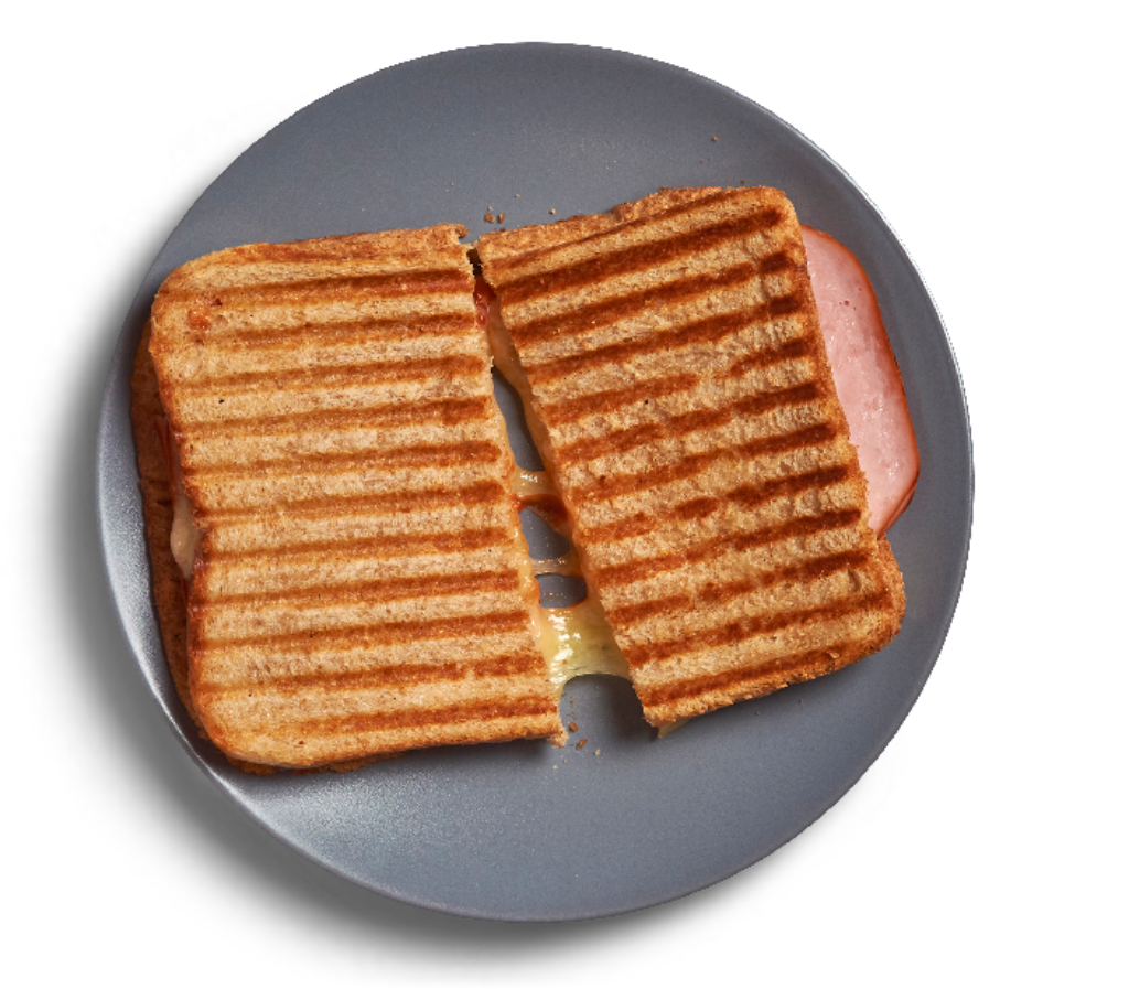 Delicious Grilled Cheese & Ham: Golden Toasted Perfection Wallpaper