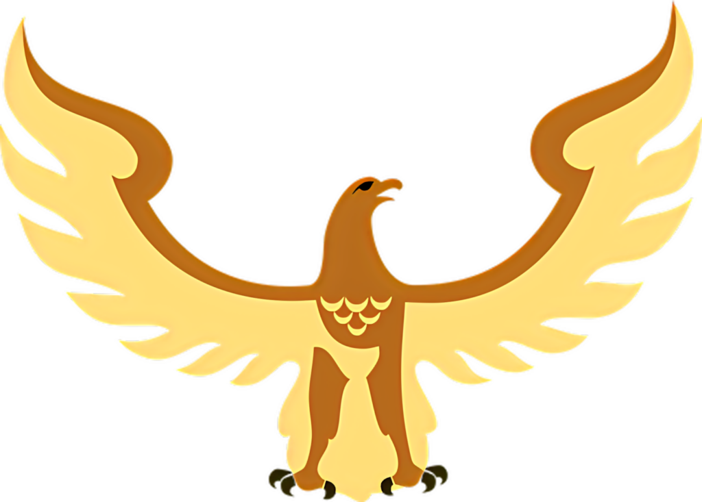 Golden Eagle Silhouette Wallpaper for Nature-Themed Designs