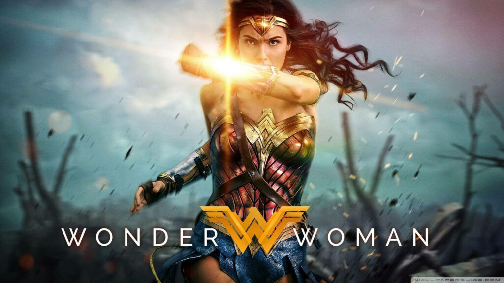 Wonder Woman's Battle Stance Wallpaper