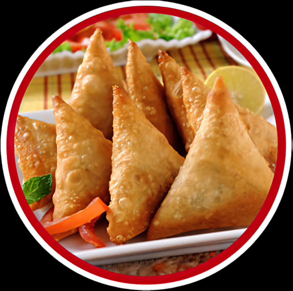 Delicious Golden Fried Samosas Wallpaper: Crispy Snack Delight