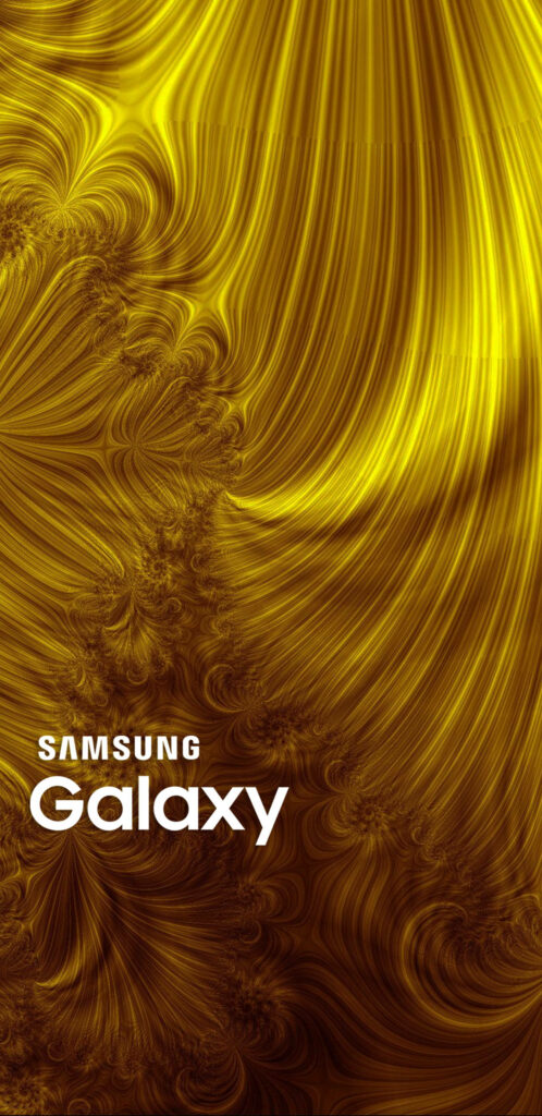 Golden Fractal Abstraction: Samsung Galaxy Wallpaper Extravaganza