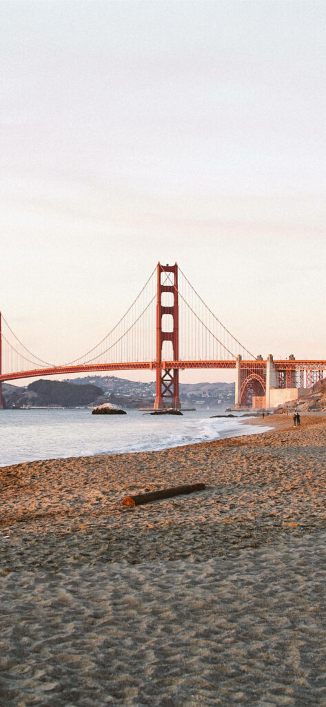 Glorious Golden Gate: Captivating Shoreline View for iPhone 2021 Wallpaper