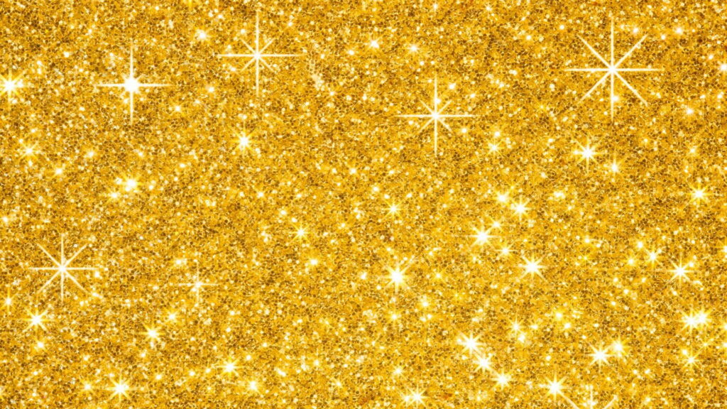 Glimmering Abstraction: A Radiant HD Wallpaper Background Photo with Gold Colored Glitter