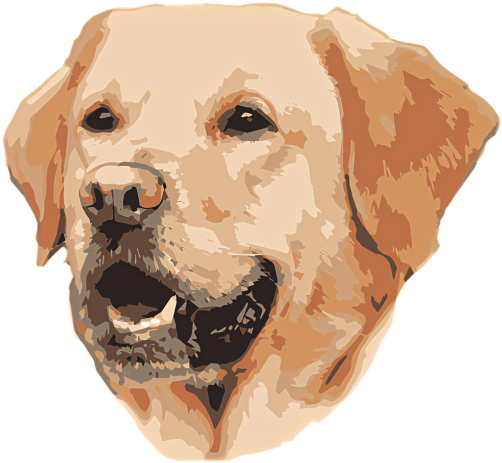 Golden Labrador Vector Art Wallpaper: Charming Dog Lover Design