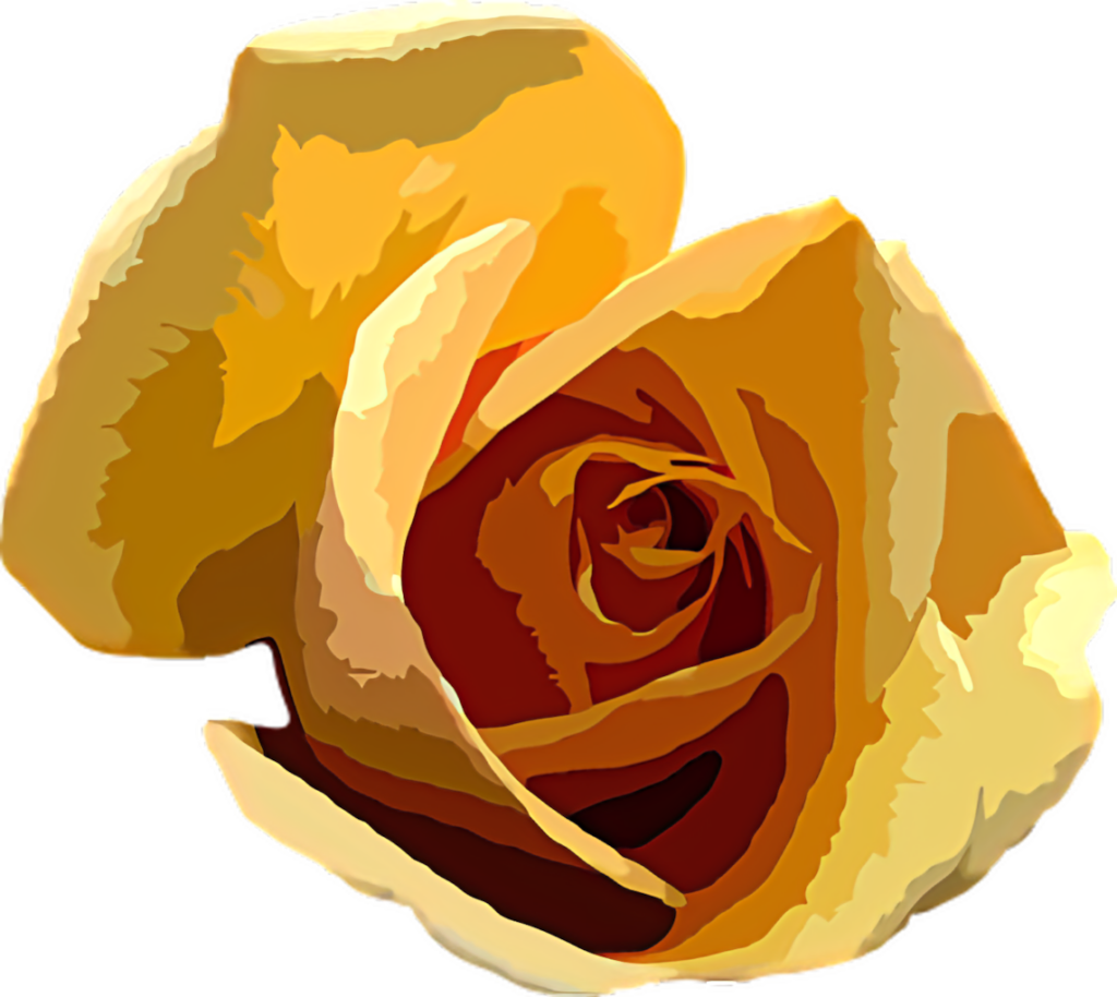 Elegant Golden Rose Vector Wallpaper - Vibrant Gold & Amber Design