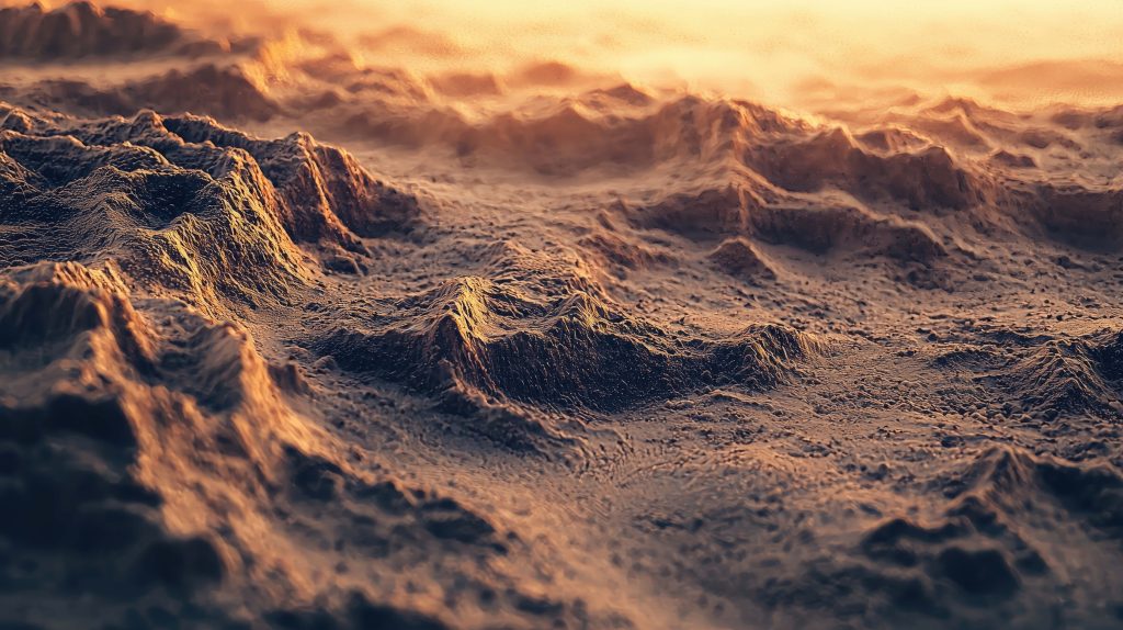 Textured desert landscape digital art with golden sand dunes and deep shadows wallpaper background