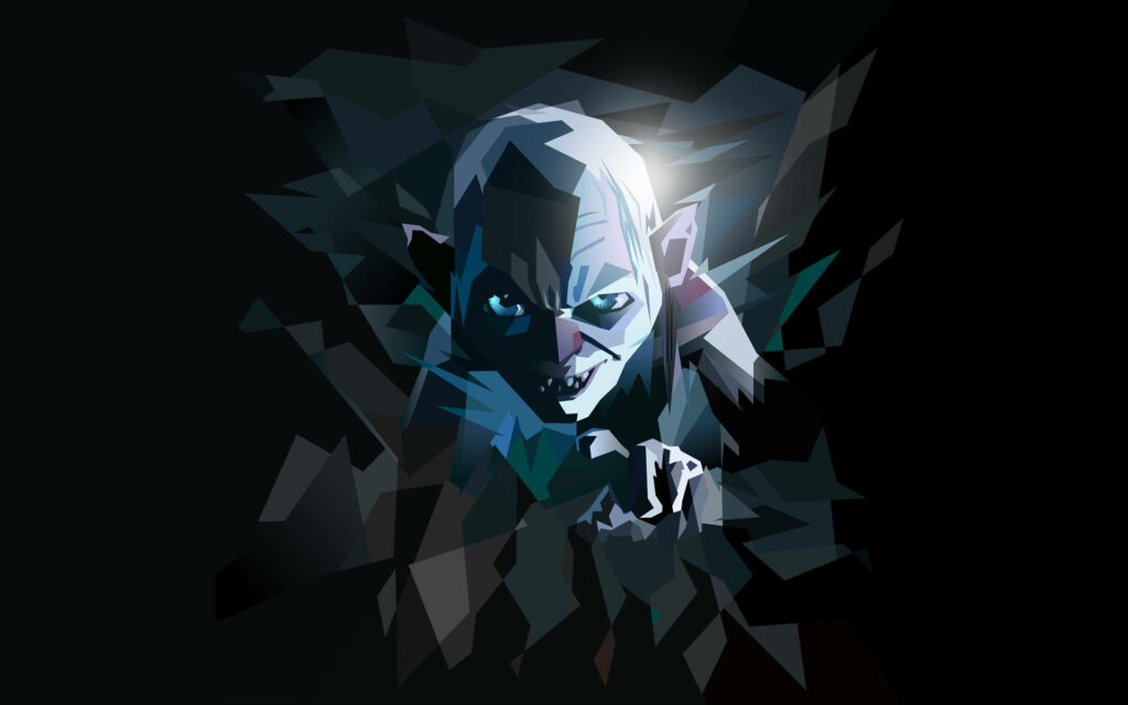 Gollum's Mythical Obsession: Abstract Art Wallpaper