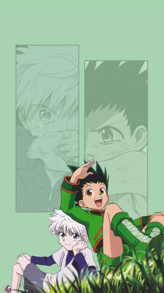 Gon and Killua's Emotional Journey: Unyielding Friendship Amidst Nature's Serenade Wallpaper