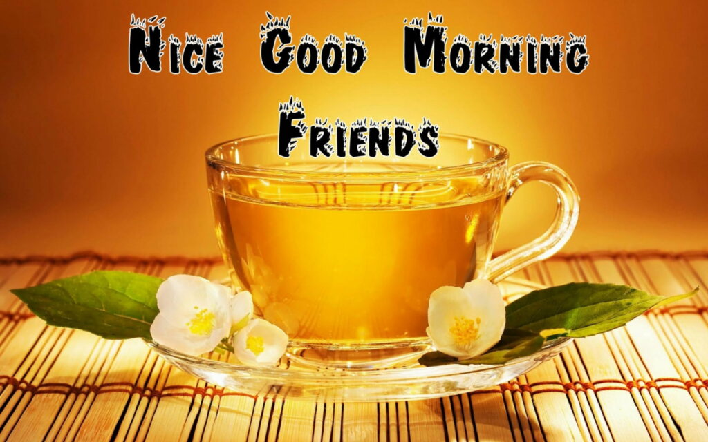 Morning Tea Delight: A High-Definition Wallpaper to Kickstart Your Day with Friends