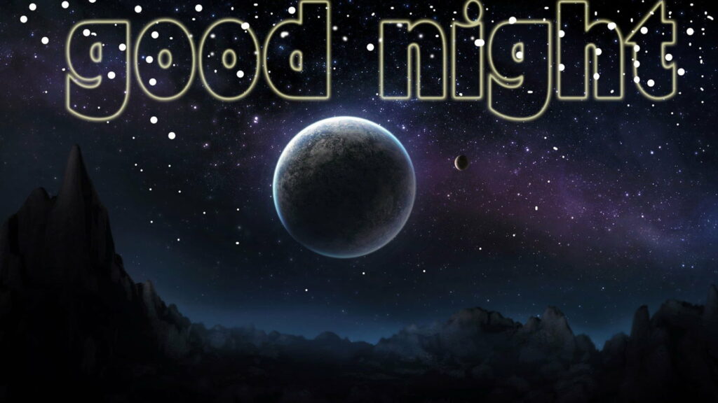  Serenity in Sparkling Night Sky: HD Wallpaper for a Dreamy Good Night