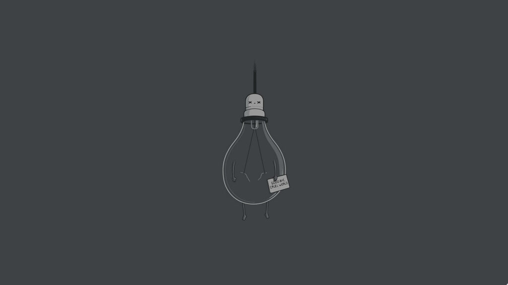 The Last Laugh: A Darkly Humorous Farewell in Animated Cartoon Style Wallpaper