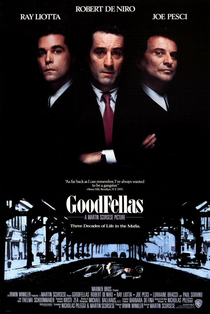Goodfellas Wallpaper: Iconic Crime Film Poster with Lead Actors